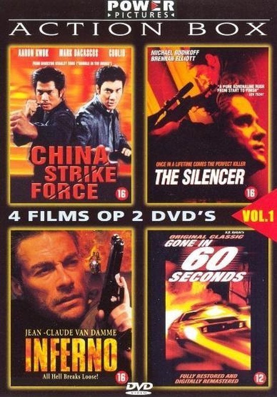 2DVD - Power Pictures Action Box (4 films), Vanaf 16 jaar, Ophalen of Verzenden, Gebruikt