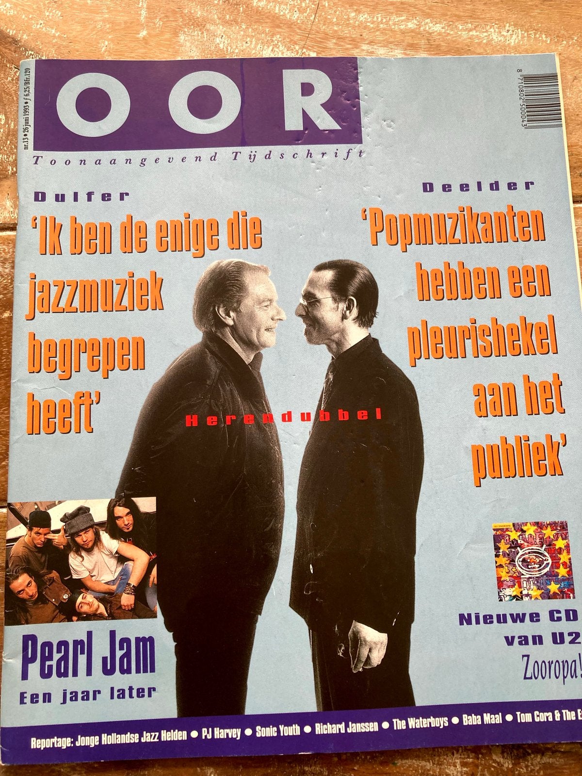 OOR Magazine 1993 WATERBOYS Pearl Jam SHINE Sonic Youth NOFX, Ophalen of Verzenden, Zo goed als nieuw, Muziek, Film of Tv