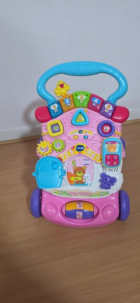 VTech 2 in 1 Baby Walker - Loopwagen Roze, Kinderen en Baby's, Ophalen, Zo goed als nieuw, 6 maanden tot 2 jaar