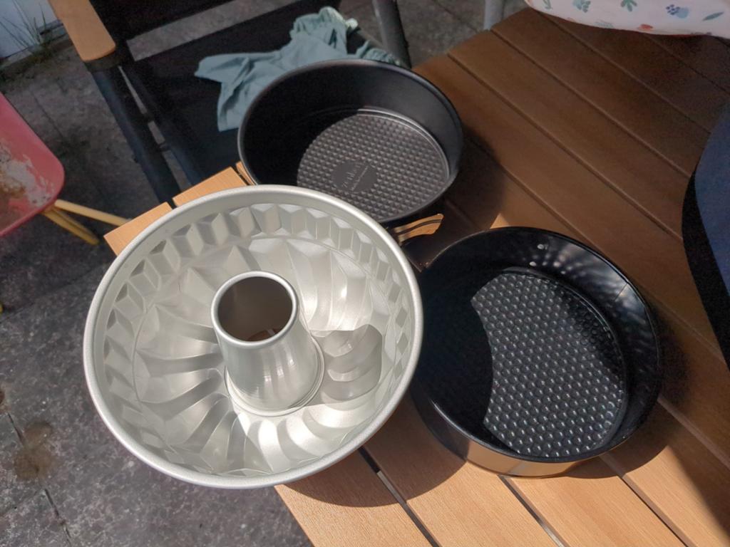 Bakvormen set: tulband en springvormen, Ophalen, Zilver, Metaal, Overige typen