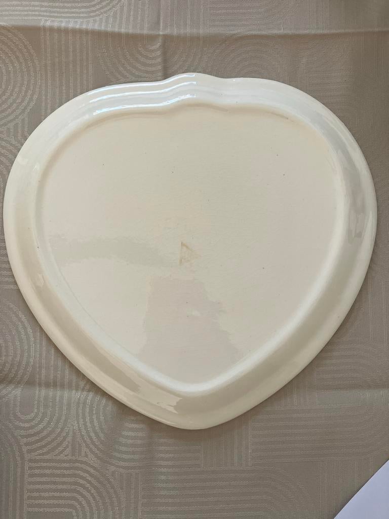 Puddingbord hartvorm gemerkt, Ophalen of Verzenden