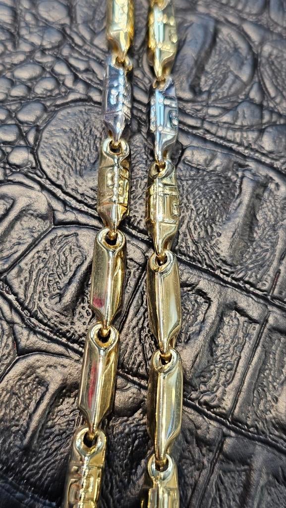 Prachtige 14karaat gouden ketting met panter, Ophalen of Verzenden, Nieuw, Goud, Goud