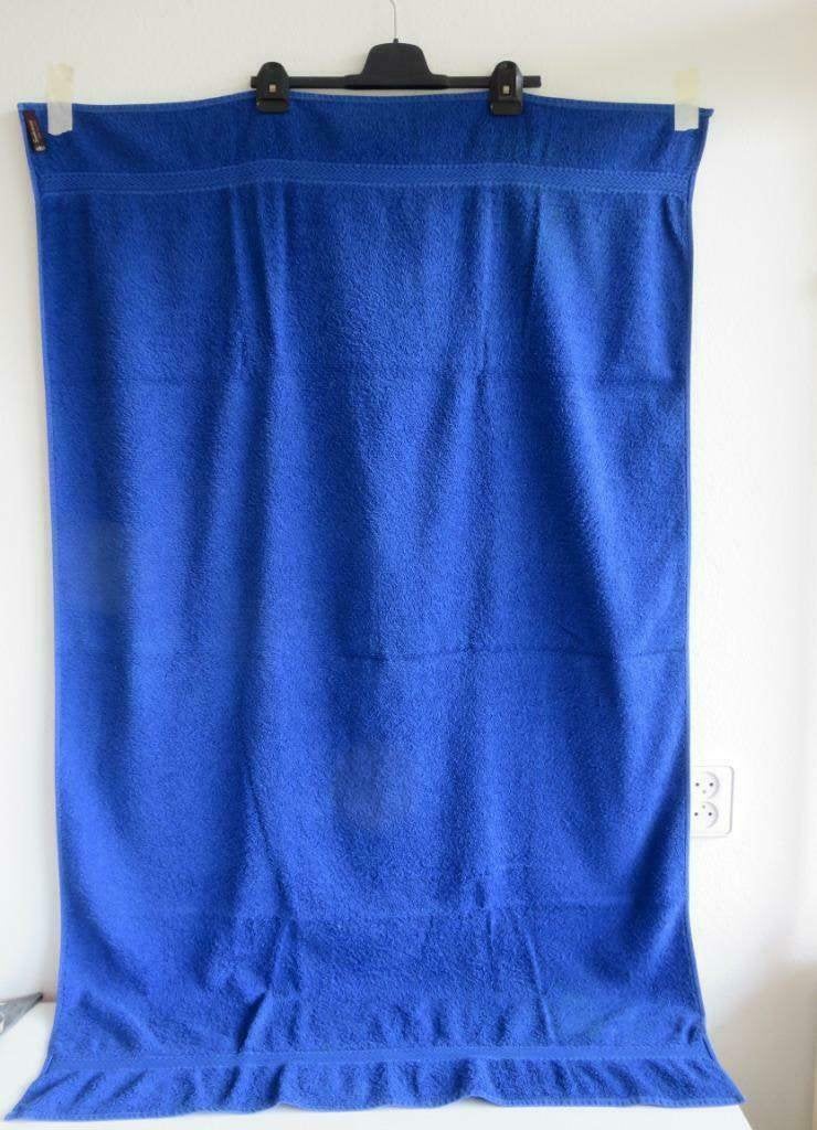 seahorse deluxe badstof Blauw strandlaken 85 x 140 cm, Blauw, Badlaken, Ophalen of Verzenden, Zo goed als nieuw