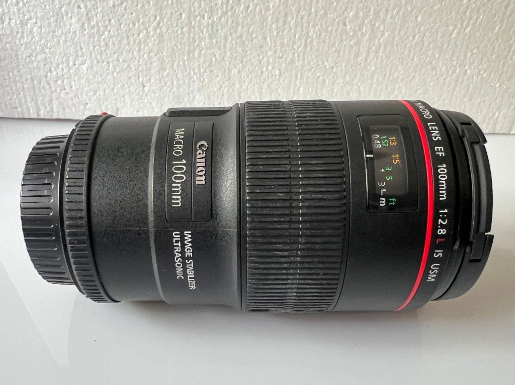 Canon EF 100mm f/2.8L Macro IS USM, Audio, Tv en Foto, Fotografie | Lenzen en Objectieven, Ophalen of Verzenden, Gebruikt, Macrolens
