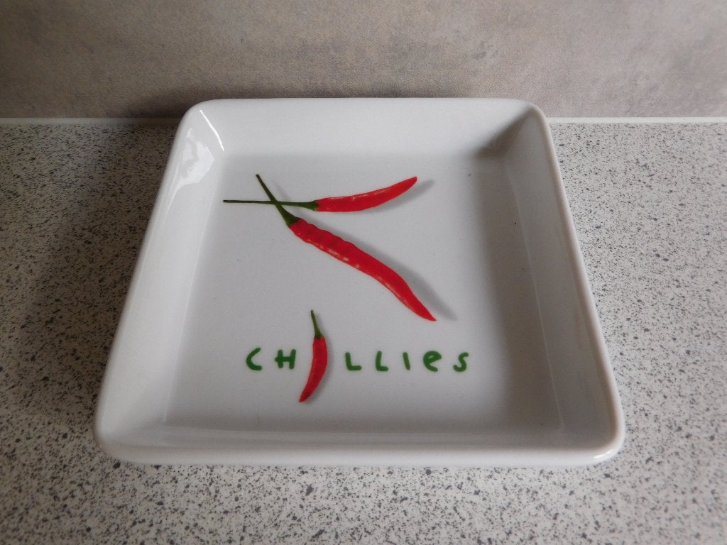 PPD Tapas Bordje Chillies - 12x12 cm, Overige merken, Ophalen of Verzenden, Zo goed als nieuw, Bord(en)