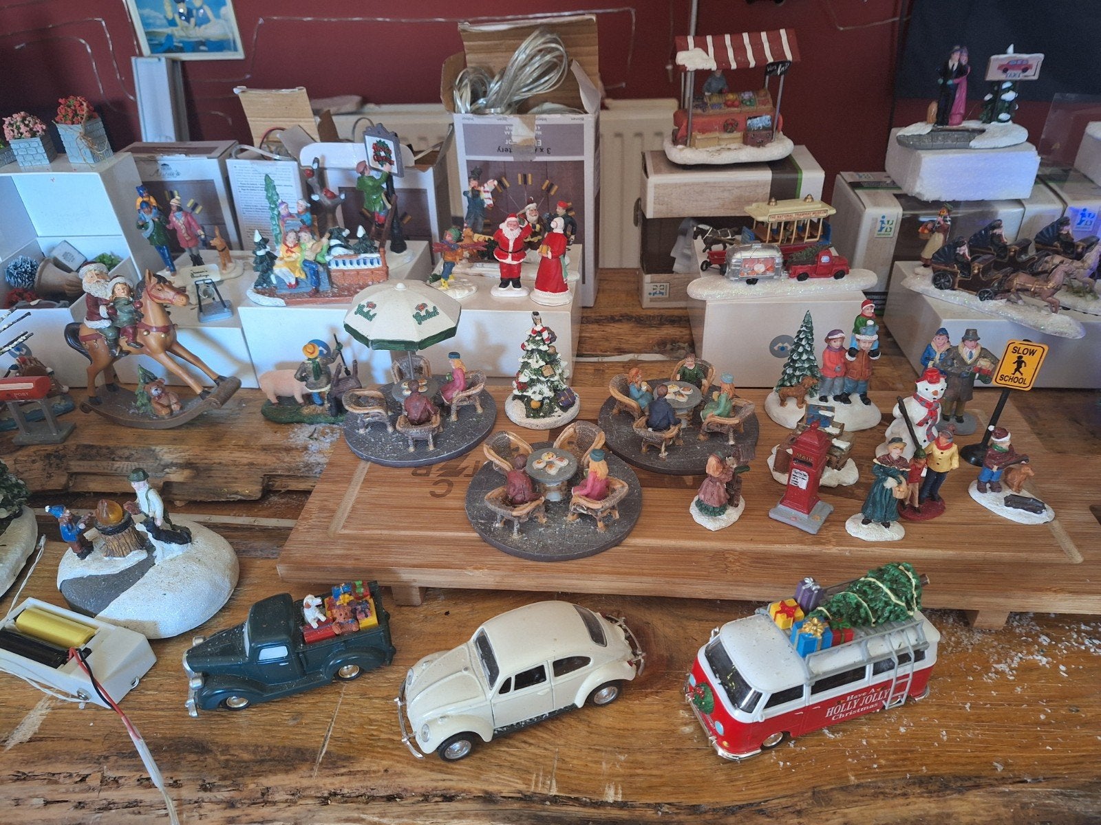 kerst huisjes en toebehoren, Ophalen, Zo goed als nieuw