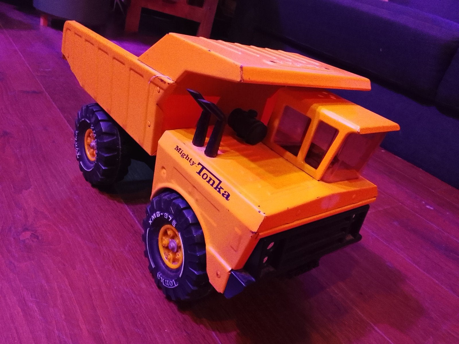 Mighty Tonka kiepwagen - Vintage Amerikaans speelgoed, Verzamelen, Ophalen, Gebruikt