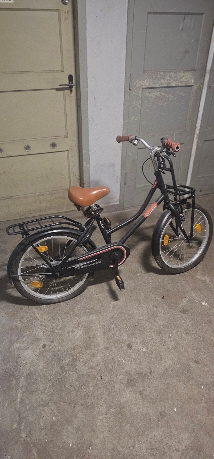 Vintage kinderfiets met voordrager - 20 inch, Ophalen, 20 inch of meer, Gebruikt, Velgrem