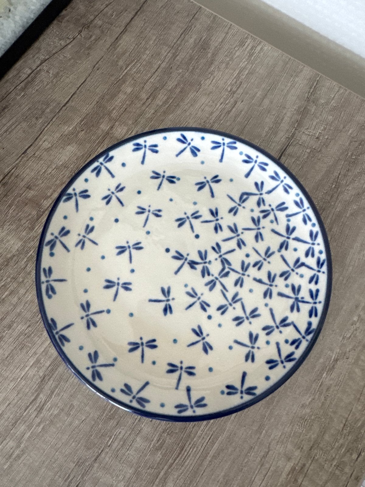 Bunzlau Castle gebaksbordje 16 cm - Libellen design, Ophalen, Gebruikt, Overige merken, Landelijk/Boerenbont