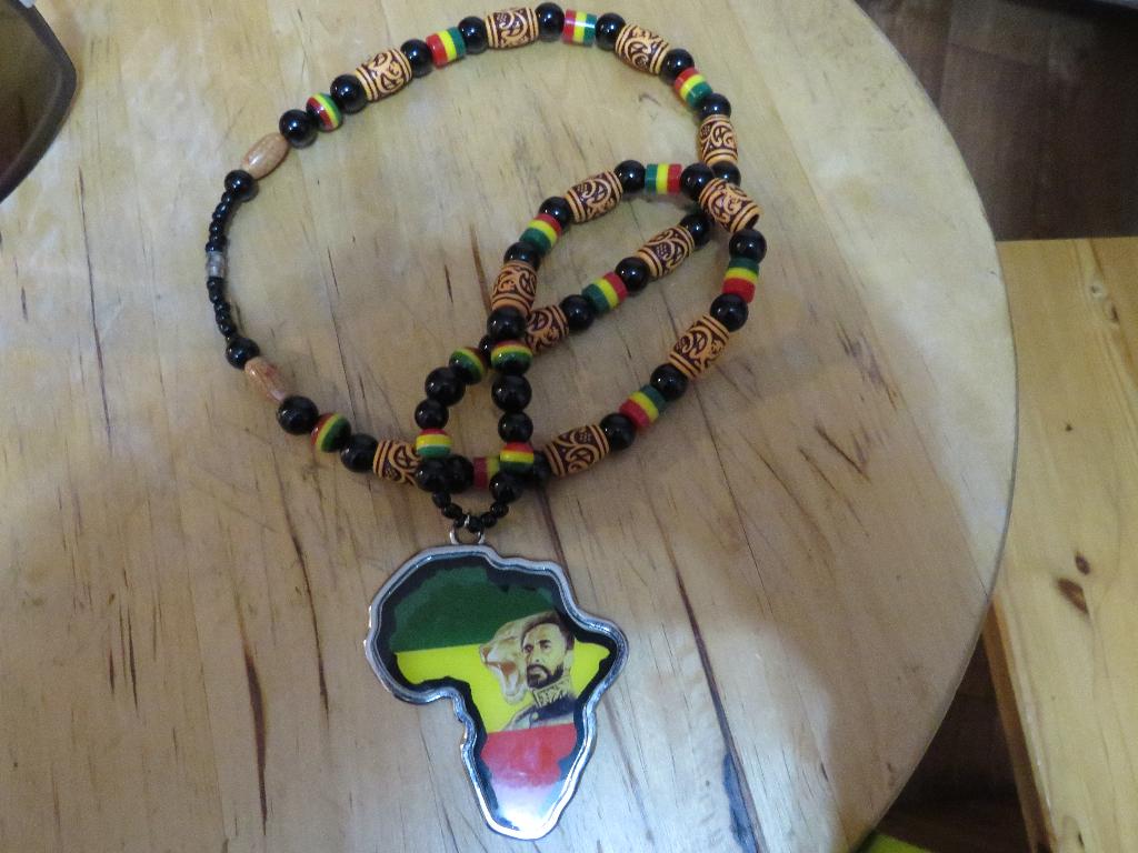 Ketting ethiopie Leeuw van juda + keizer Haile Selassie, Ophalen of Verzenden, Gebruikt, Overige materialen, Met hanger