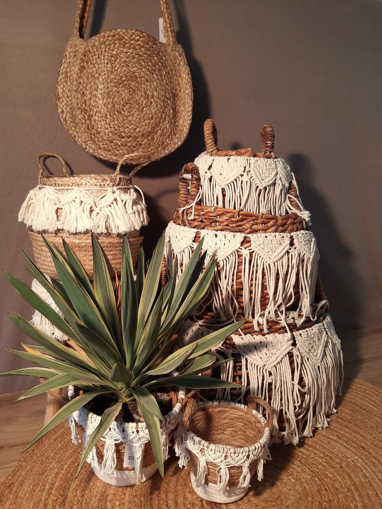 Boho manden, Overige materialen, Mand, Rond, Nieuw