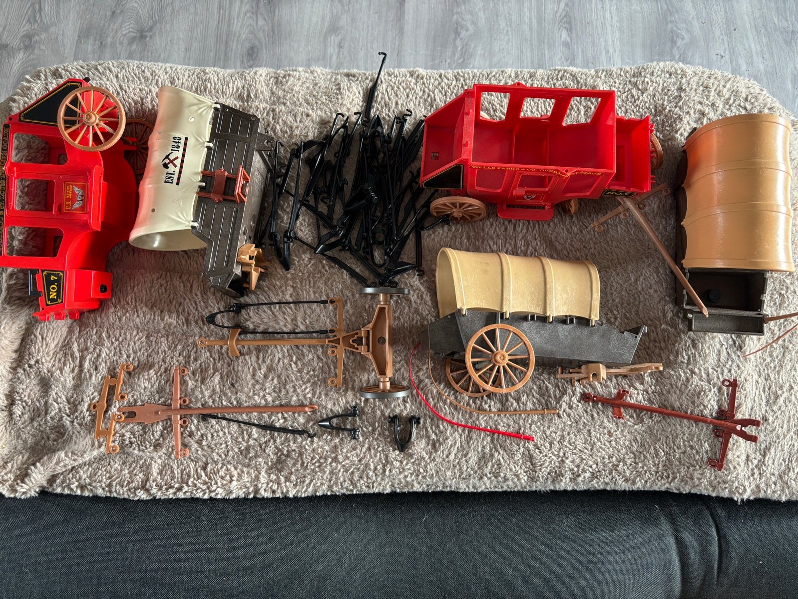 Playmobil Western Koetsen & Accessoires - 5 Incompleet, Gebruikt, Losse onderdelen, Voertuig, Historisch