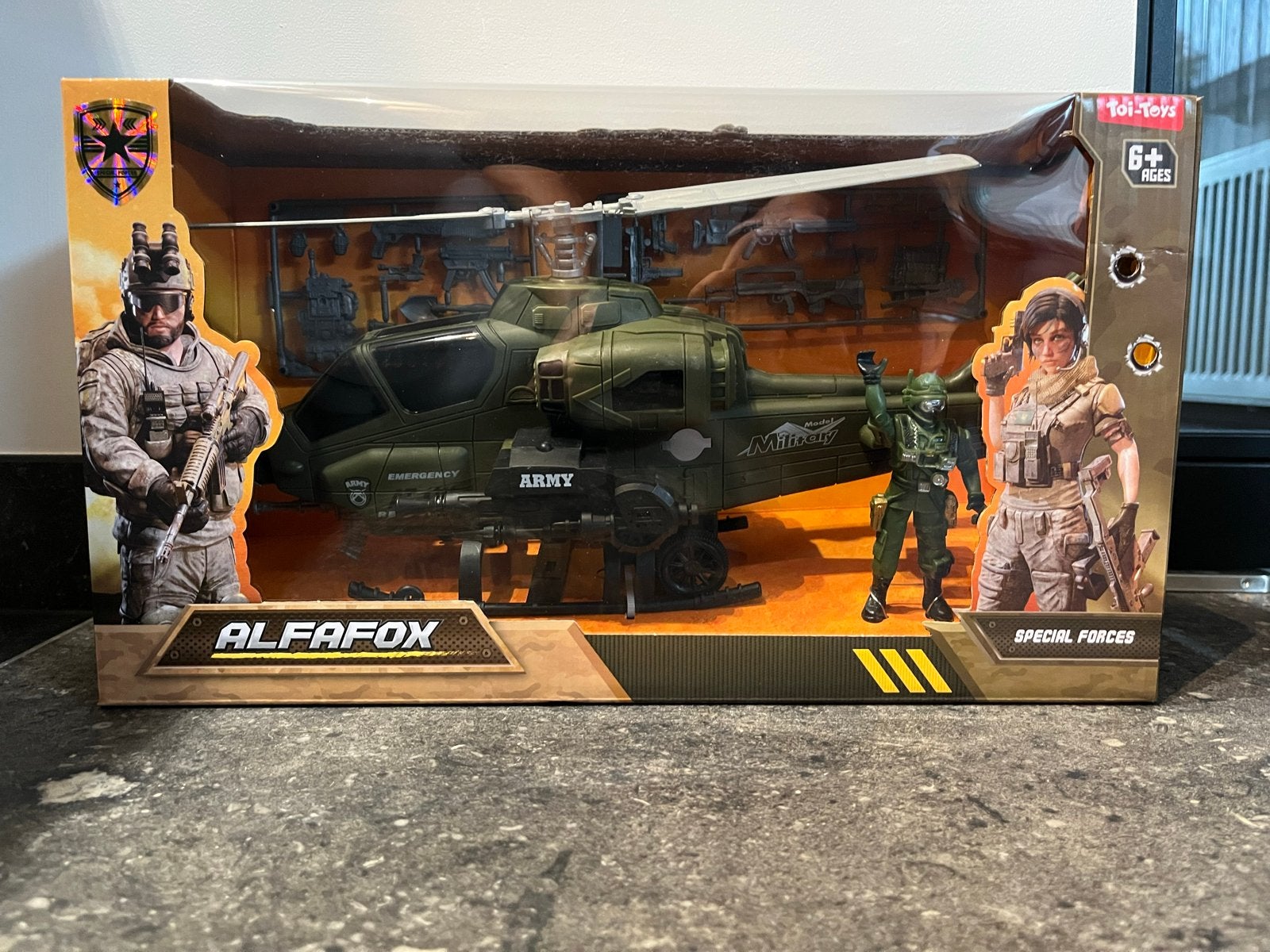 Nieuwe Alfafox Militaire Helikopter Speelset, Nieuw, Helicopter, Anders modellen in overige advertenties, Alfafox