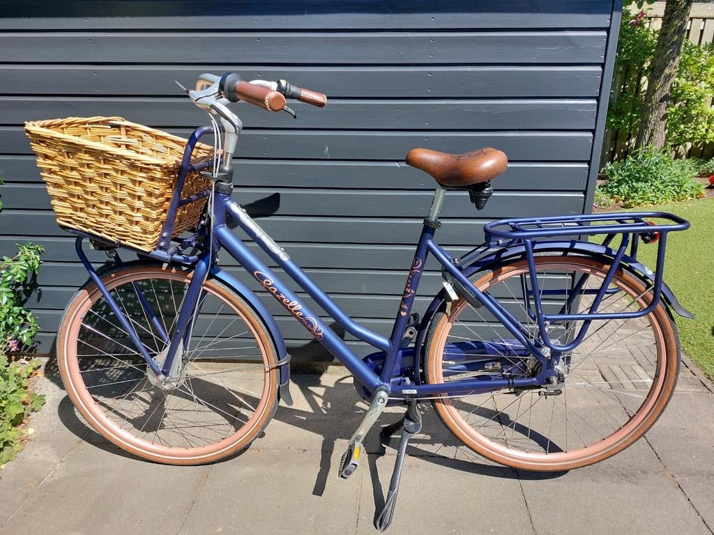 Gazelle Miss Grace, framemaat 54, 28 inch, blauw, Ophalen, Versnellingen, Gazelle, 53 tot 56 cm