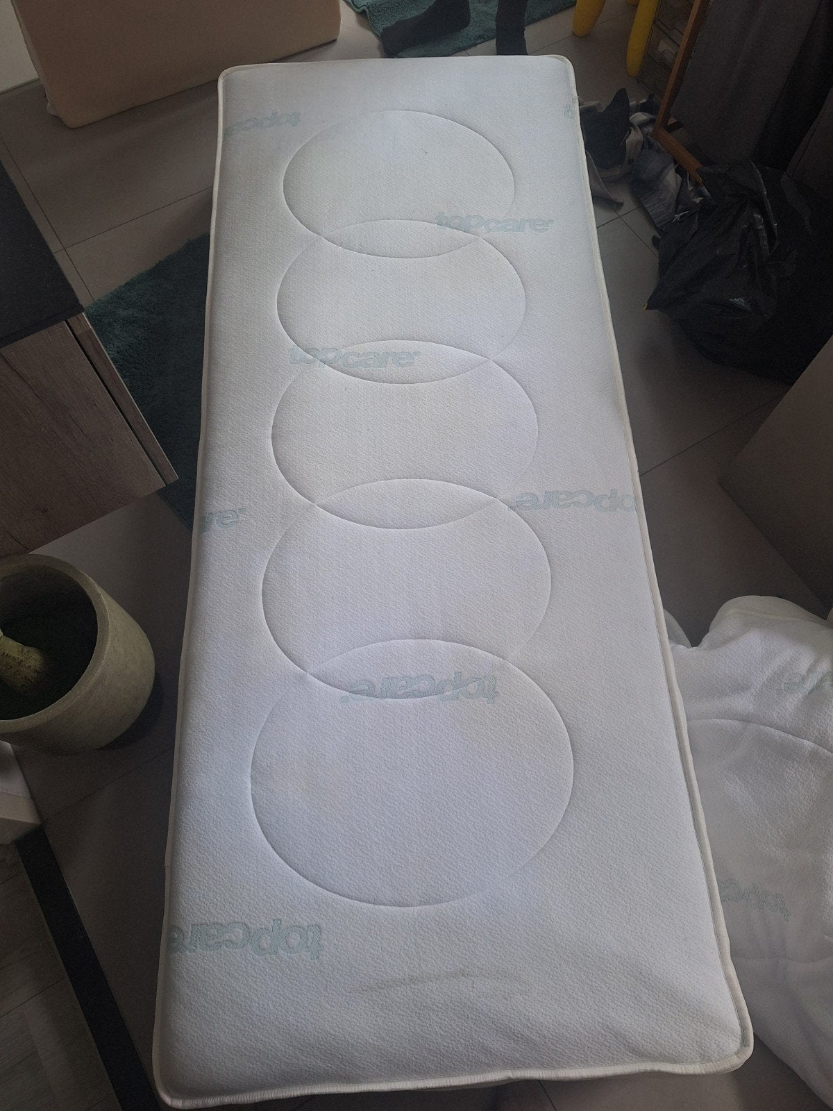 2x 80x200x20 Topcare Matrassen met wasbare hoes, Ophalen, Gebruikt, Tweepersoons, 80 cm