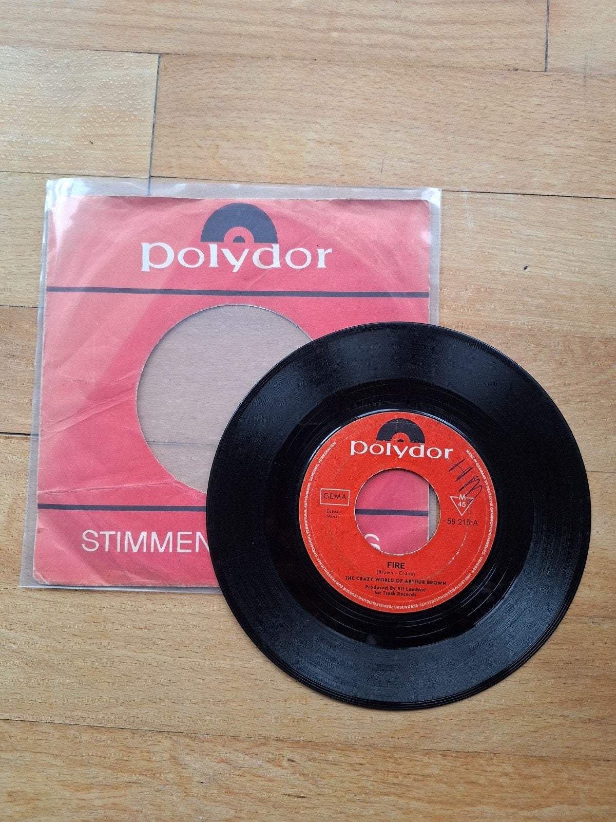 The Crazy World of Arthur Brown - Fire / Rest Cure (Single), Gebruikt, 7 inch, Single, Ophalen of Verzenden