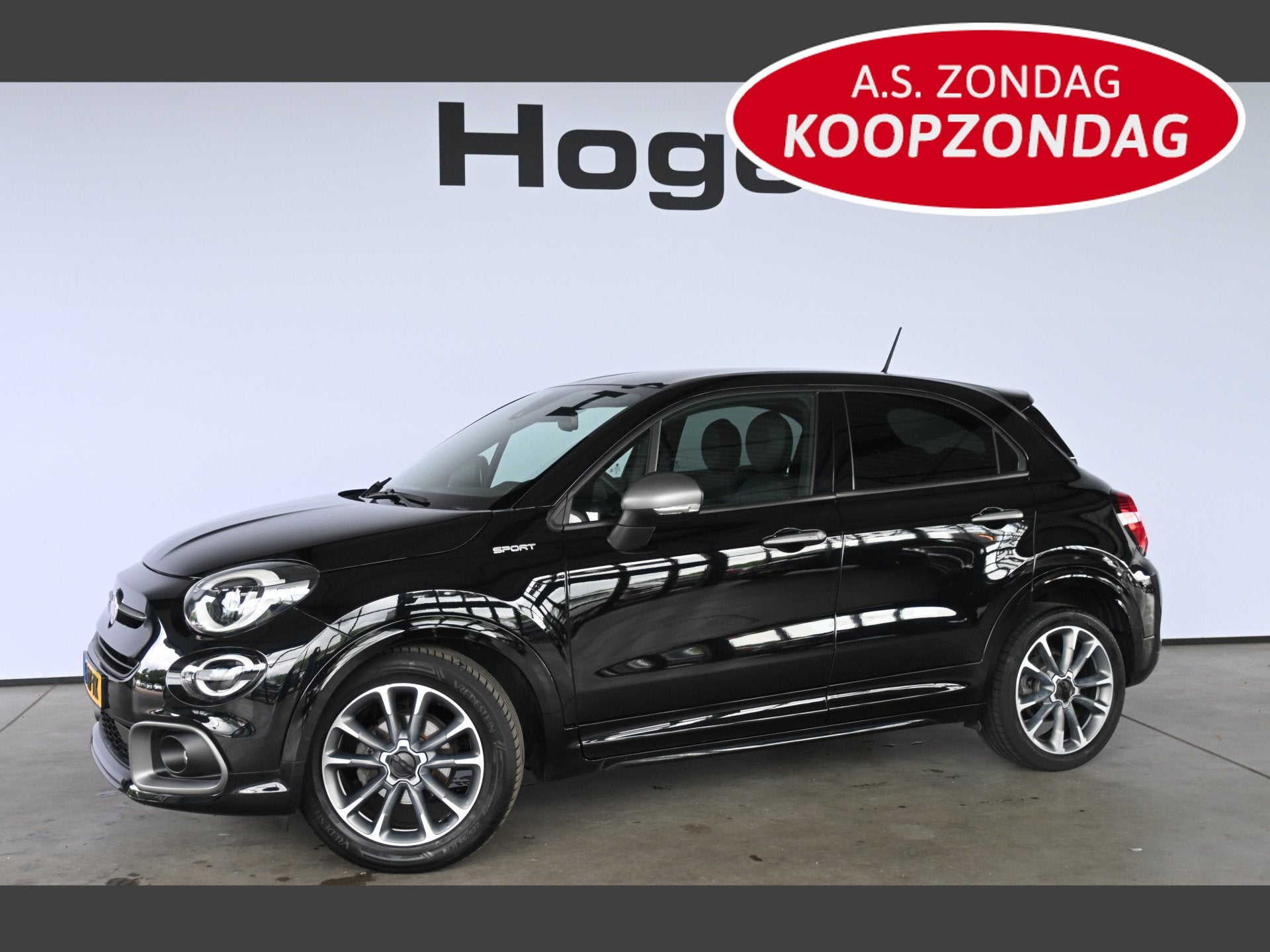 Fiat 500X 1.0 FireFly Turbo 120 Sport Clima Navigatie Carpla, Auto's, Fiat, Met garantie (alle), 500X, Zwart, Origineel Nederlands