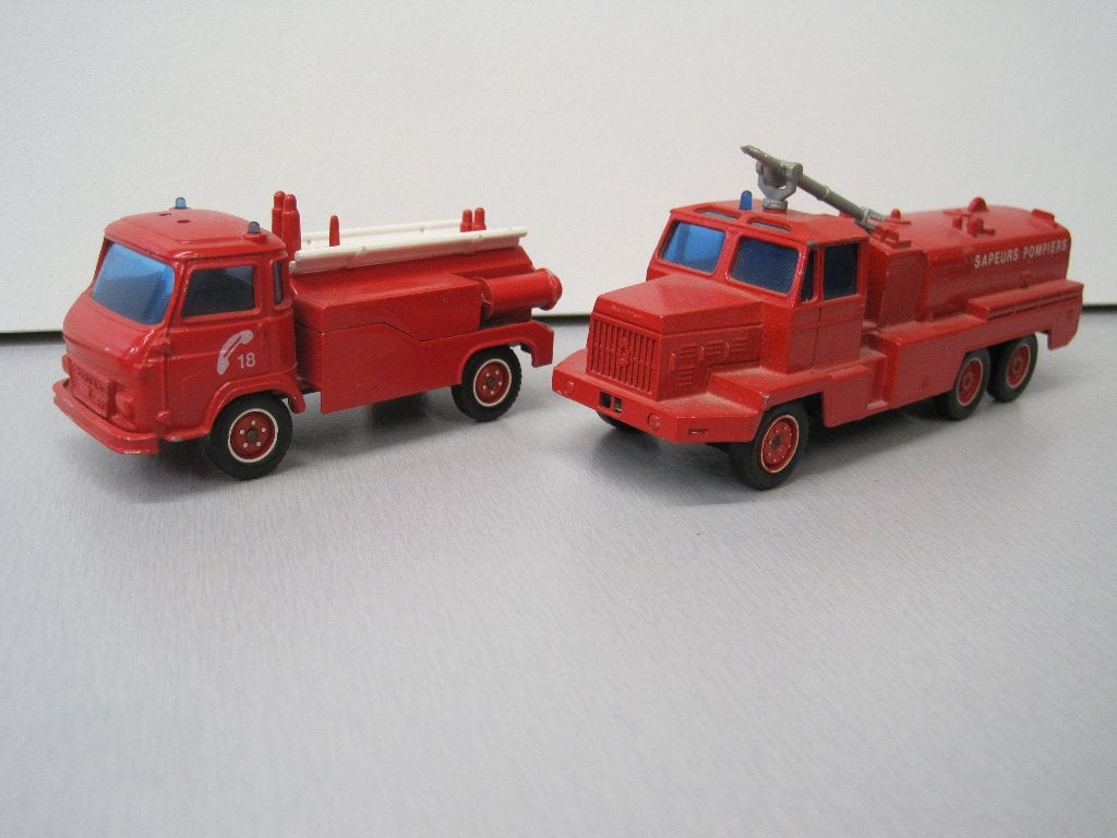 Berliet en Saviem Brandweerauto's  Solido 1:50, Ophalen of Verzenden, Gebruikt, Bus of Vrachtwagen, Overige merken