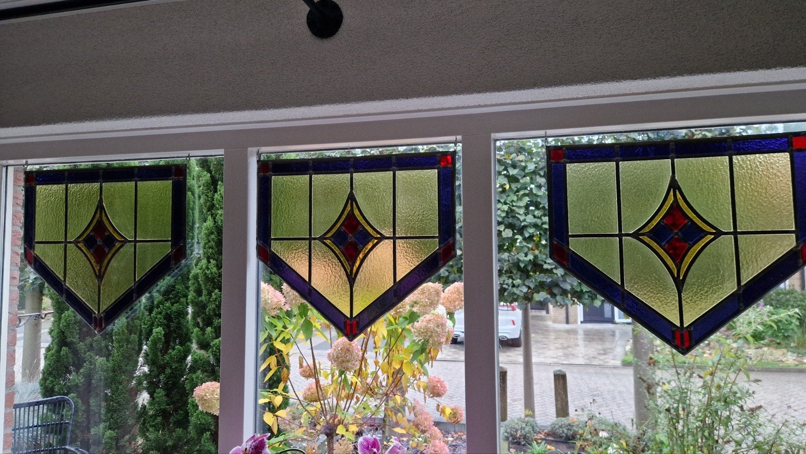 Uniek Glas-in-lood Raamhanger - Handgemaakt, Antiek en Kunst, Ophalen