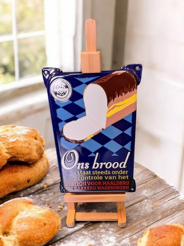 Emaille reclame bord, themabord Ons brood🍞, Verzamelen, Merken en Reclamevoorwerpen, Reclamebord, ., Ophalen of Verzenden, Zo goed als nieuw