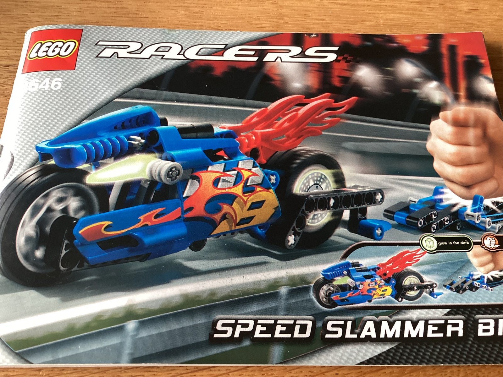 Compleet race speed motor, lego Racers serie. met boek., Lego, Compleet, Ophalen of Verzenden, Zo goed als nieuw