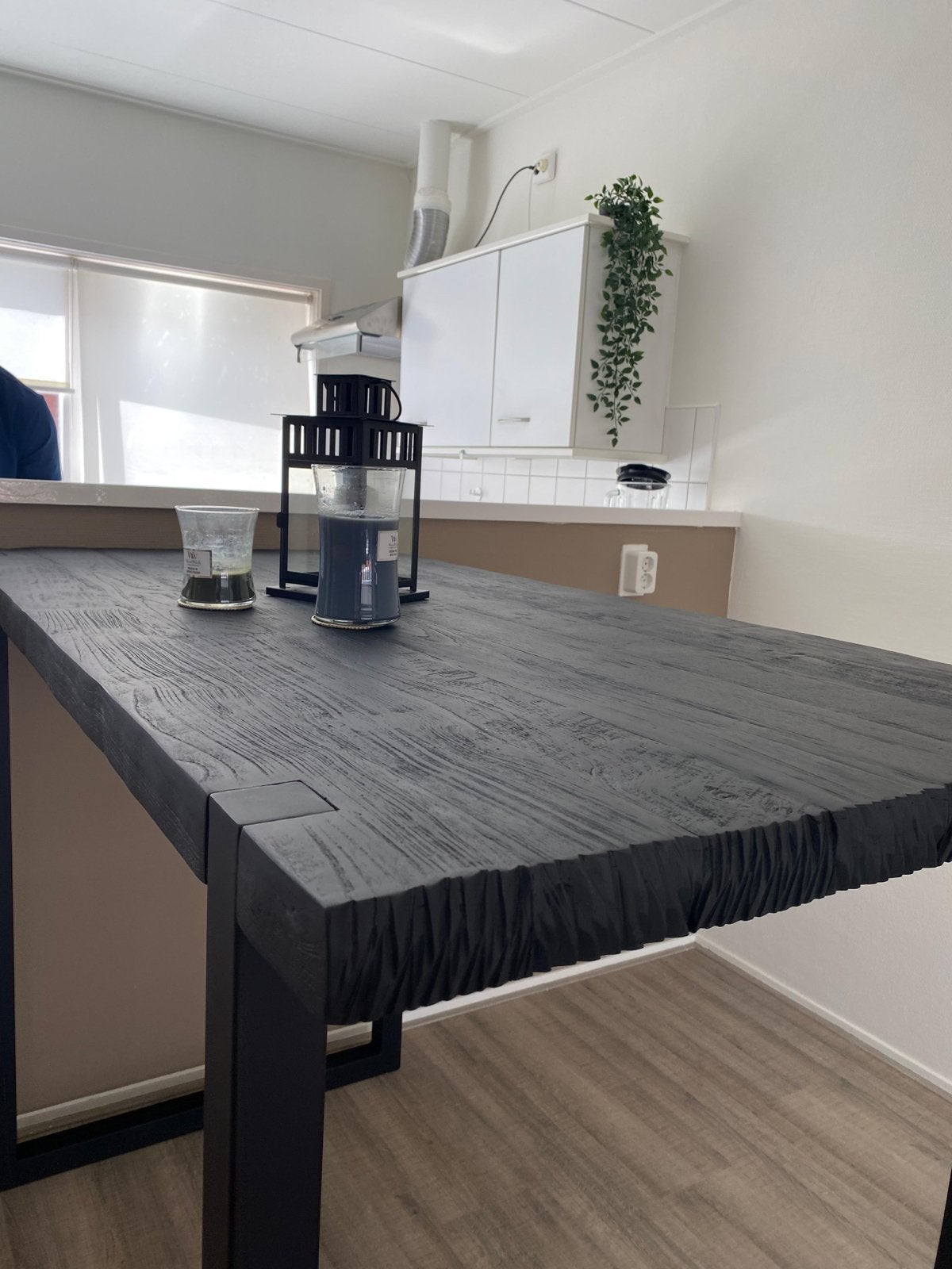 DTP Richmond Interieurs Eric Kuster stijl bar tafel, Gebruikt, 100 tot 150 cm, Rechthoekig, Overige houtsoorten