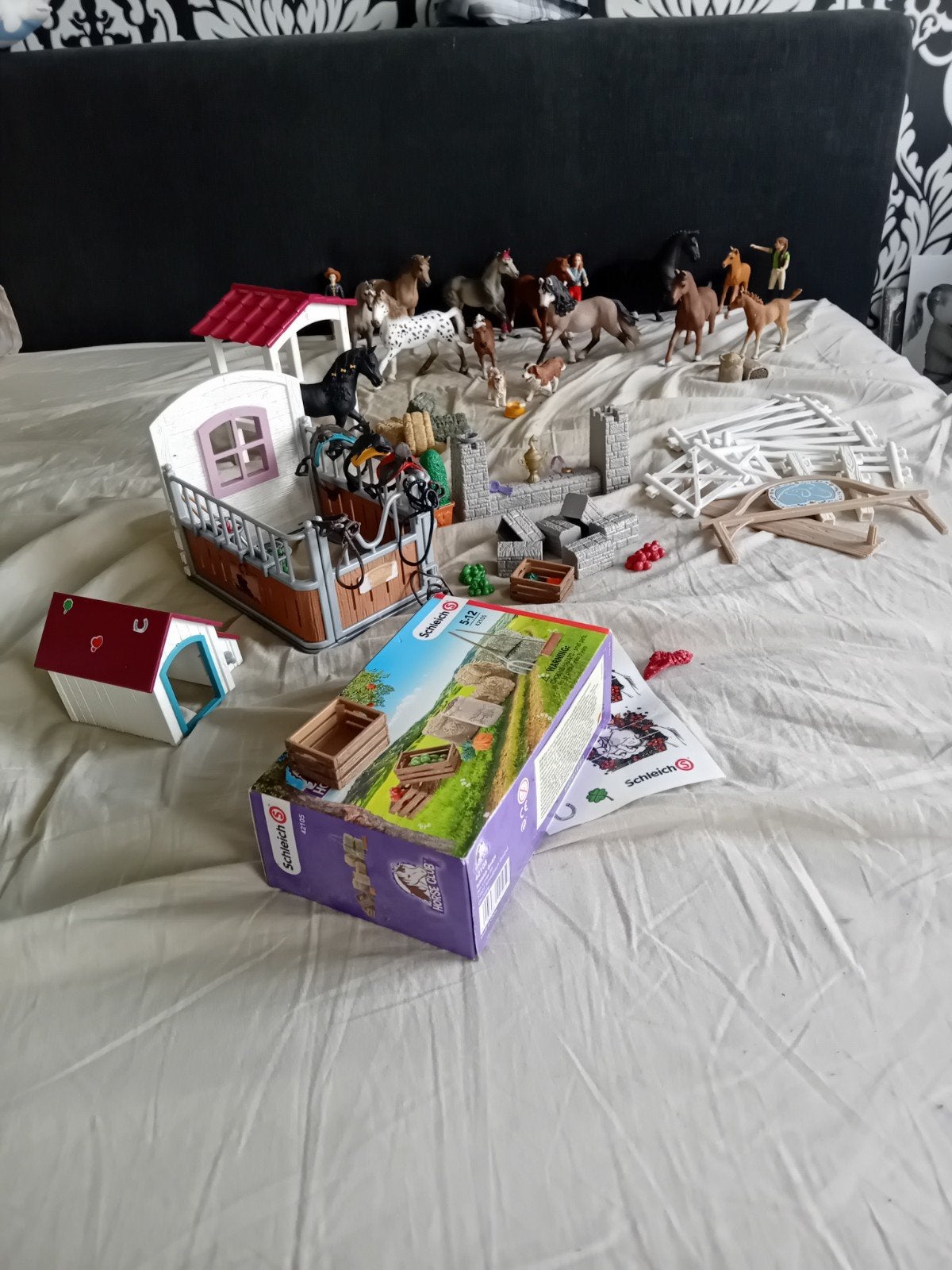Schleich paarden, stal en toebehoren - complete verzameling, Ophalen of Verzenden, Zo goed als nieuw, Jongen of Meisje