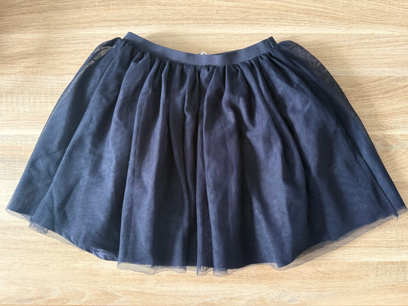 Donkerblauwe tule rok met glittertjes, H&M, maat 134/140, Ophalen of Verzenden, Gebruikt, Meisje, Jurk of Rok
