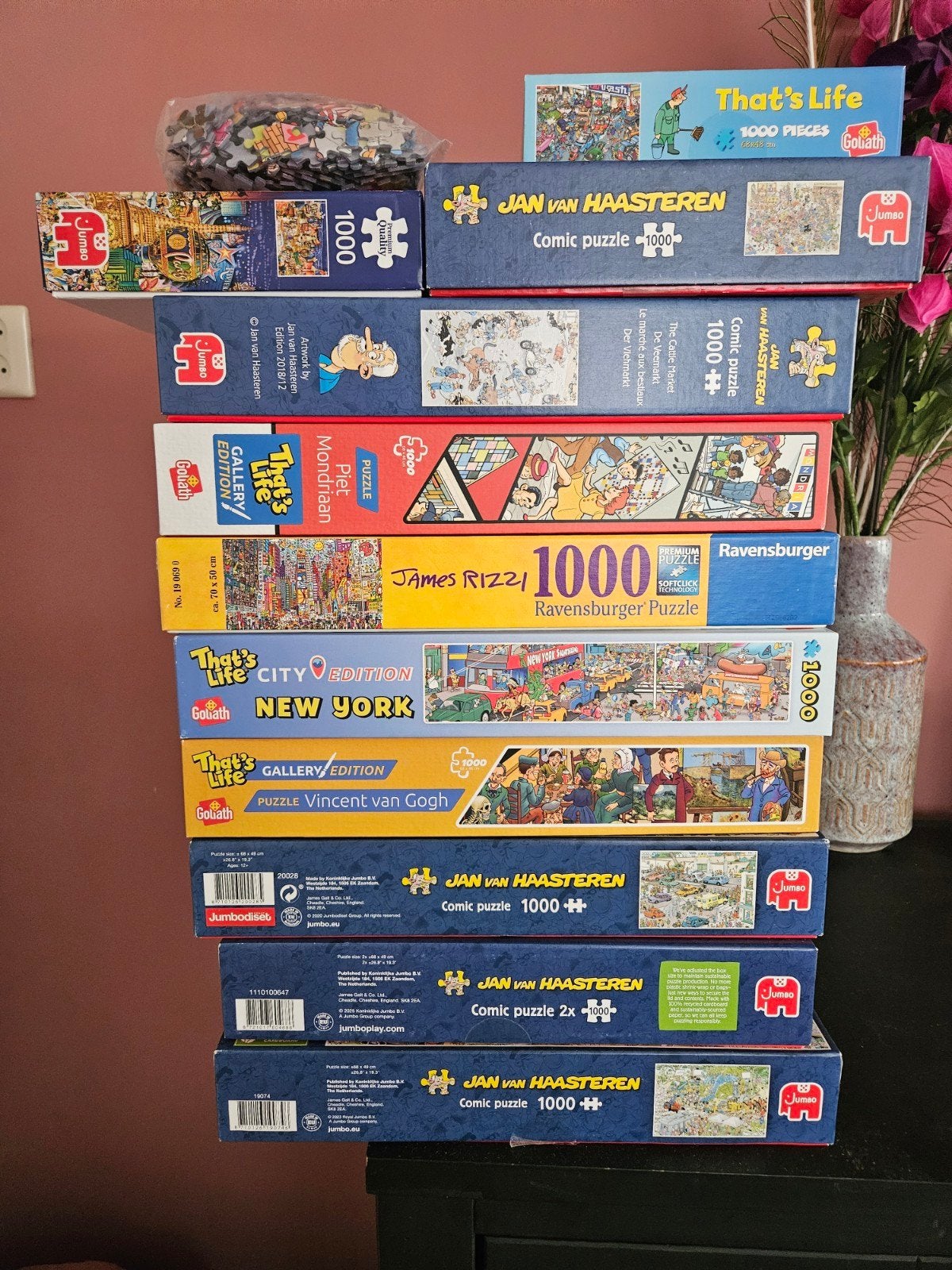 Grote collectie Jan van Haasteren en andere puzzels, Ophalen of Verzenden, 500 t/m 1500 stukjes, Gebruikt, Legpuzzel