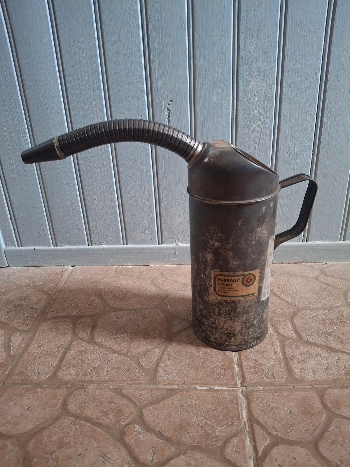 Vintage Franse Pressol Oliekan - 2 Liter, Ophalen of Verzenden