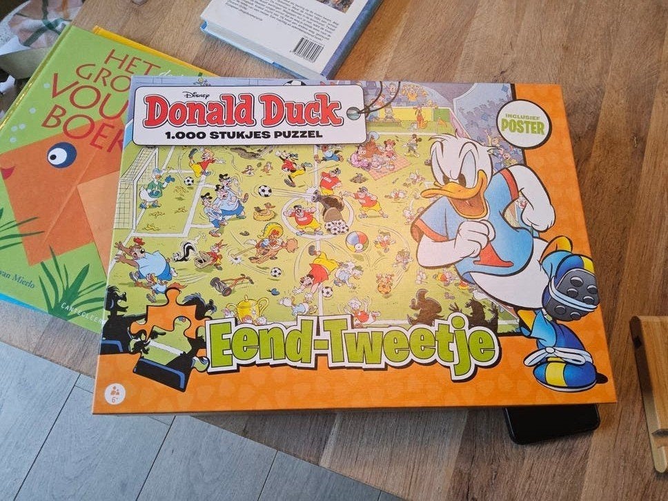 Donald Duck Eend-Tweetje 1000 stukjes puzzel, Ophalen of Verzenden, 500 t/m 1500 stukjes, Zo goed als nieuw, Legpuzzel