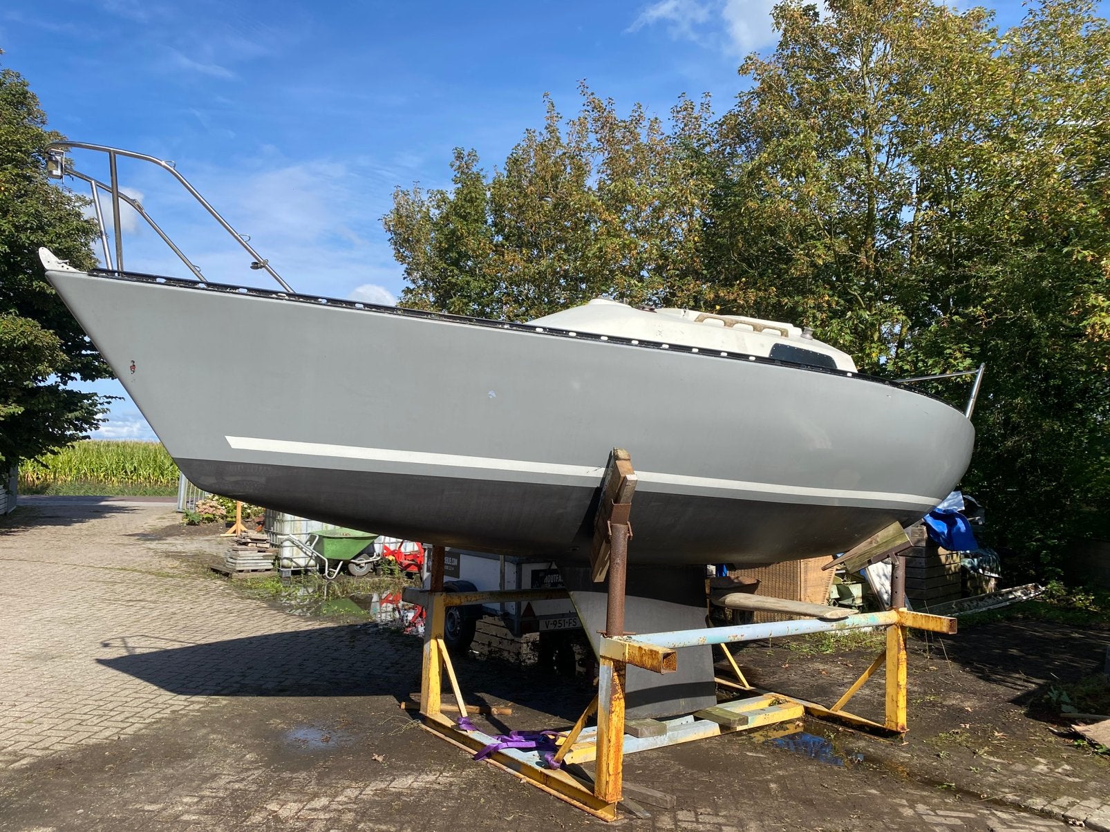Zeilboot, Ophalen, Gebruikt, Tuigage en Masten, Zeilboot