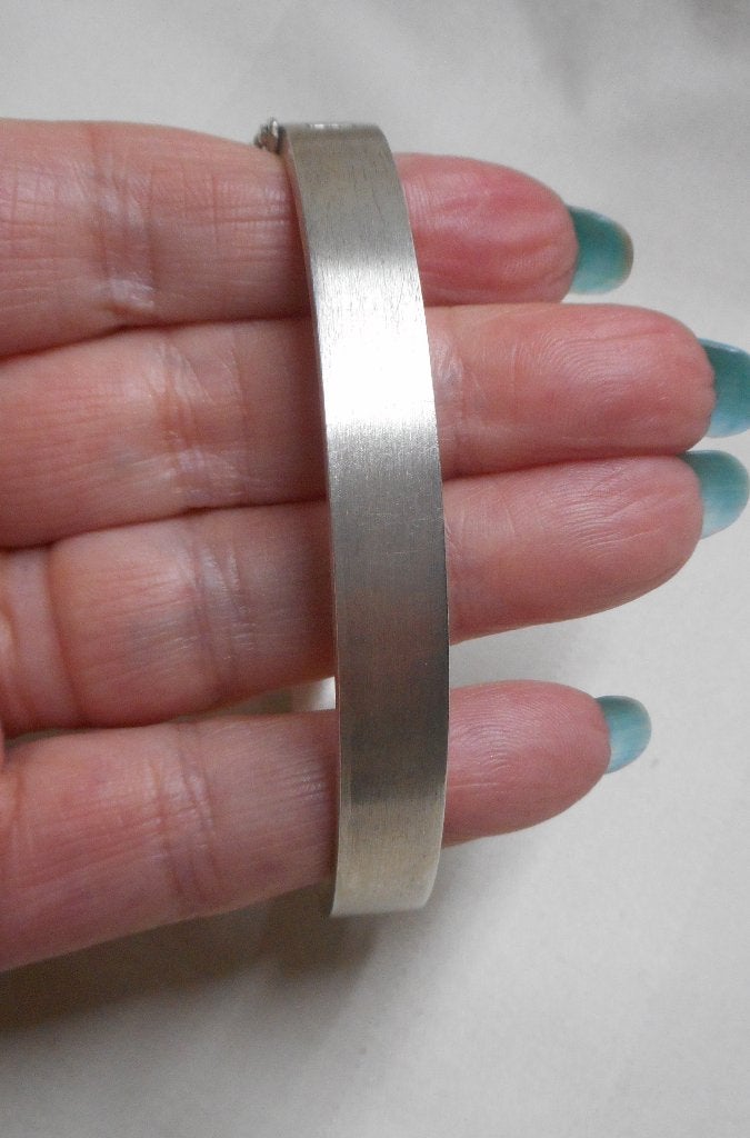 Zilveren massieve vintage armband met scharnier nr.1761, Verzenden, Zo goed als nieuw, Zilver, Zilver