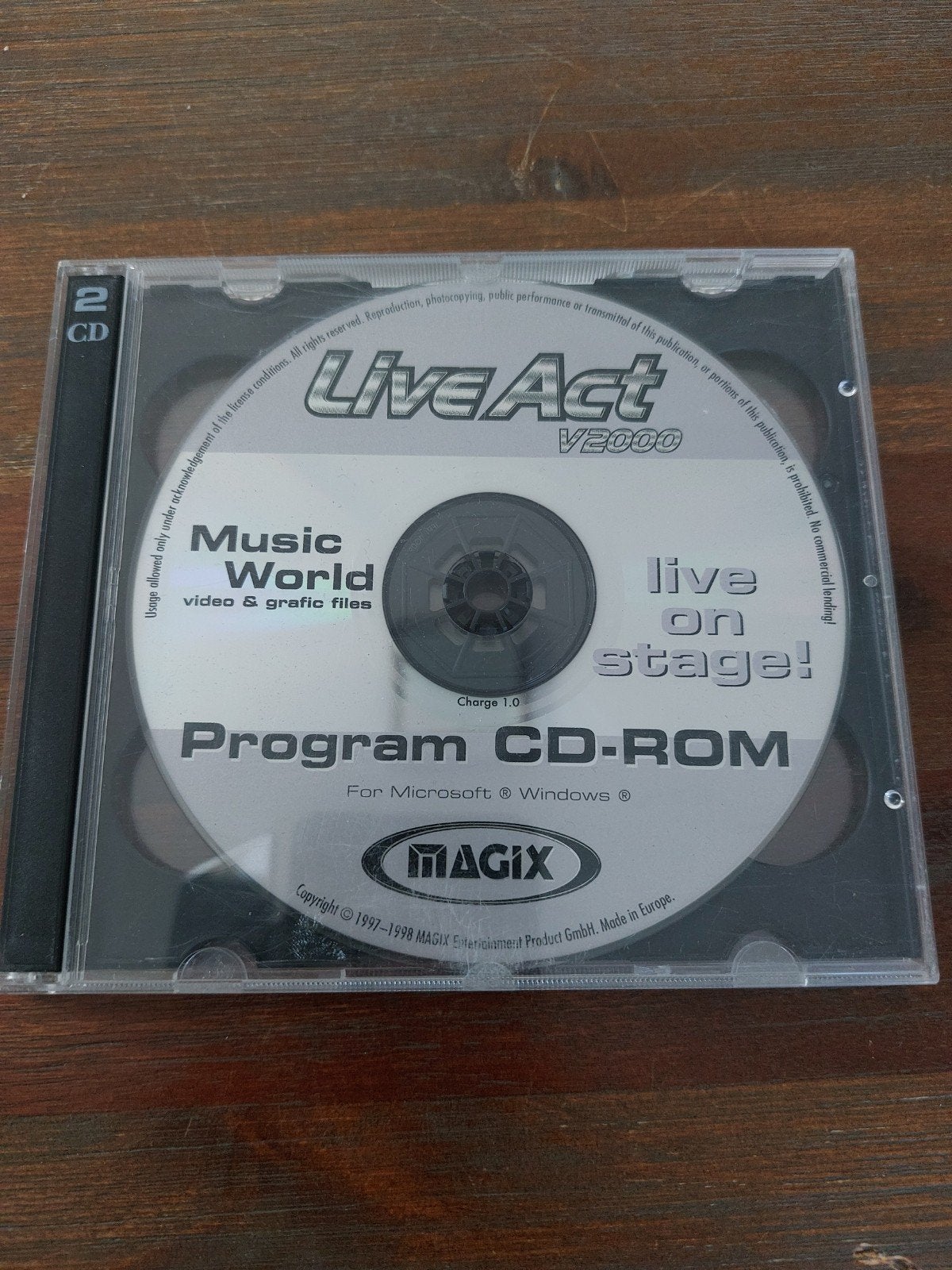 Magix Live Act V2000 & Music Studio 3.0 CD-ROMs, Computers en Software, Ophalen of Verzenden, Gebruikt, Windows