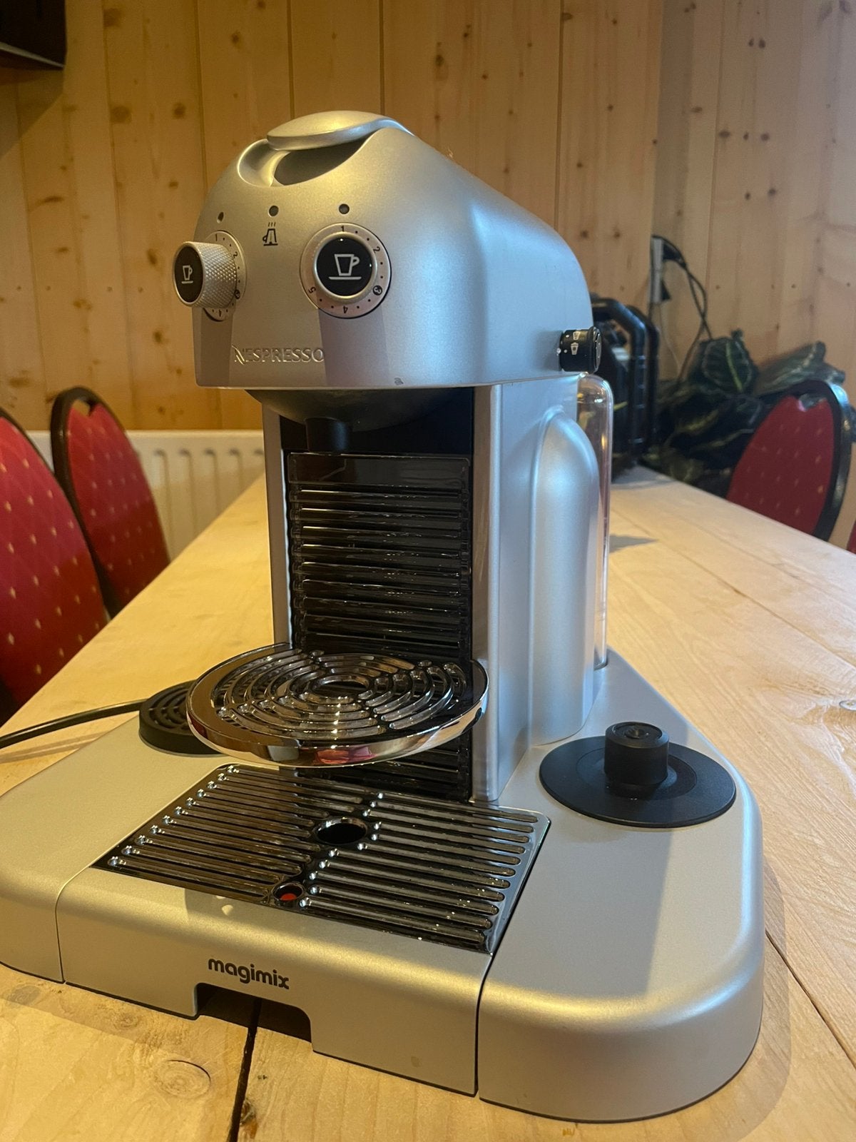 Nespresso apparaat (magimix)., Gebruikt, Espresso apparaat, Ophalen of Verzenden, Koffiepads en cups