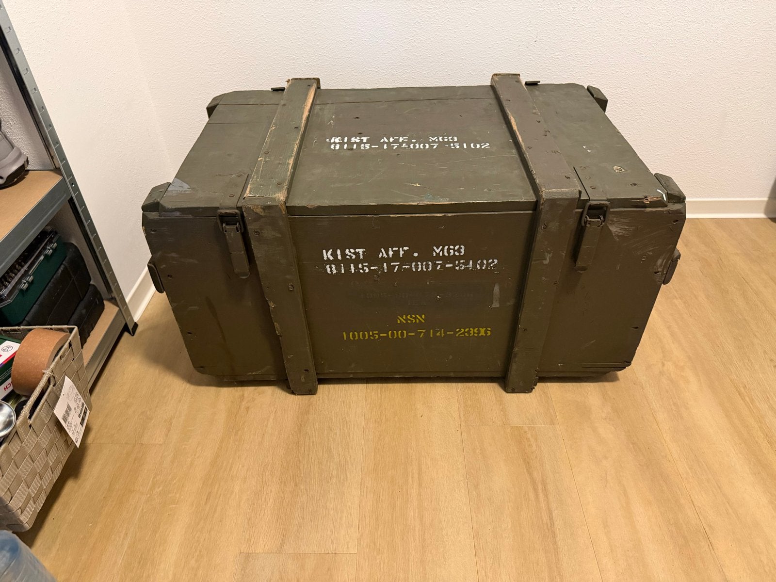 Authentieke Nederlandse defensie ammunitie kist, Ophalen, 50 – 75, Gebruikt, 50 tot 100 cm