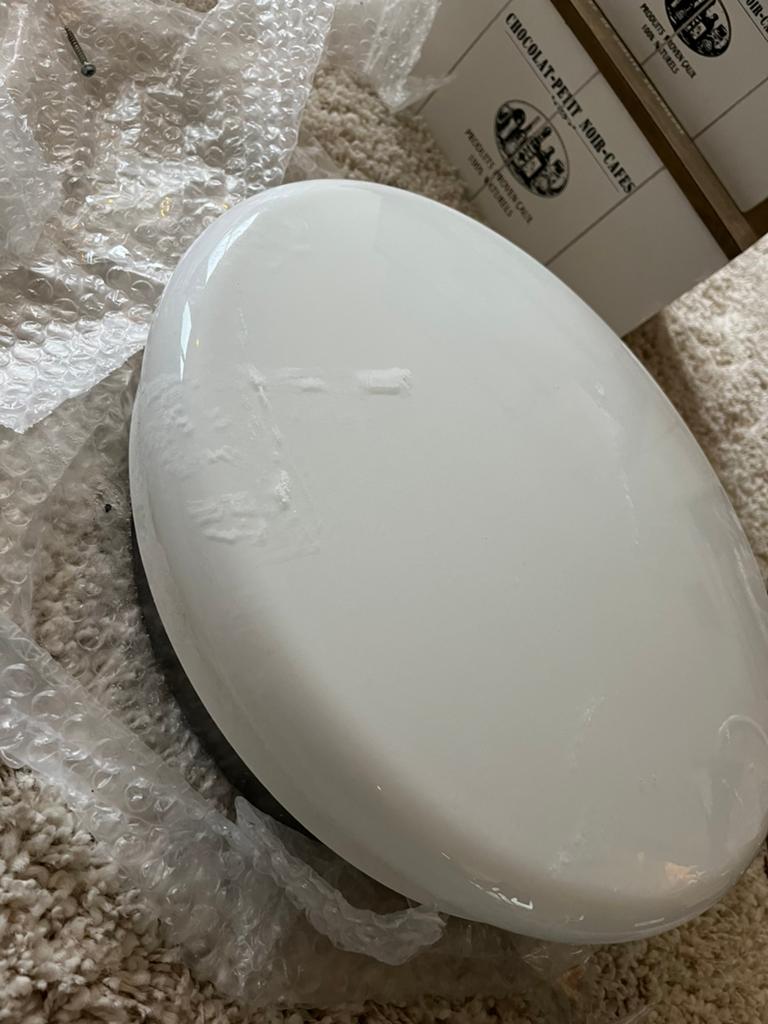 Grote glazen badkamerlamp, Ophalen