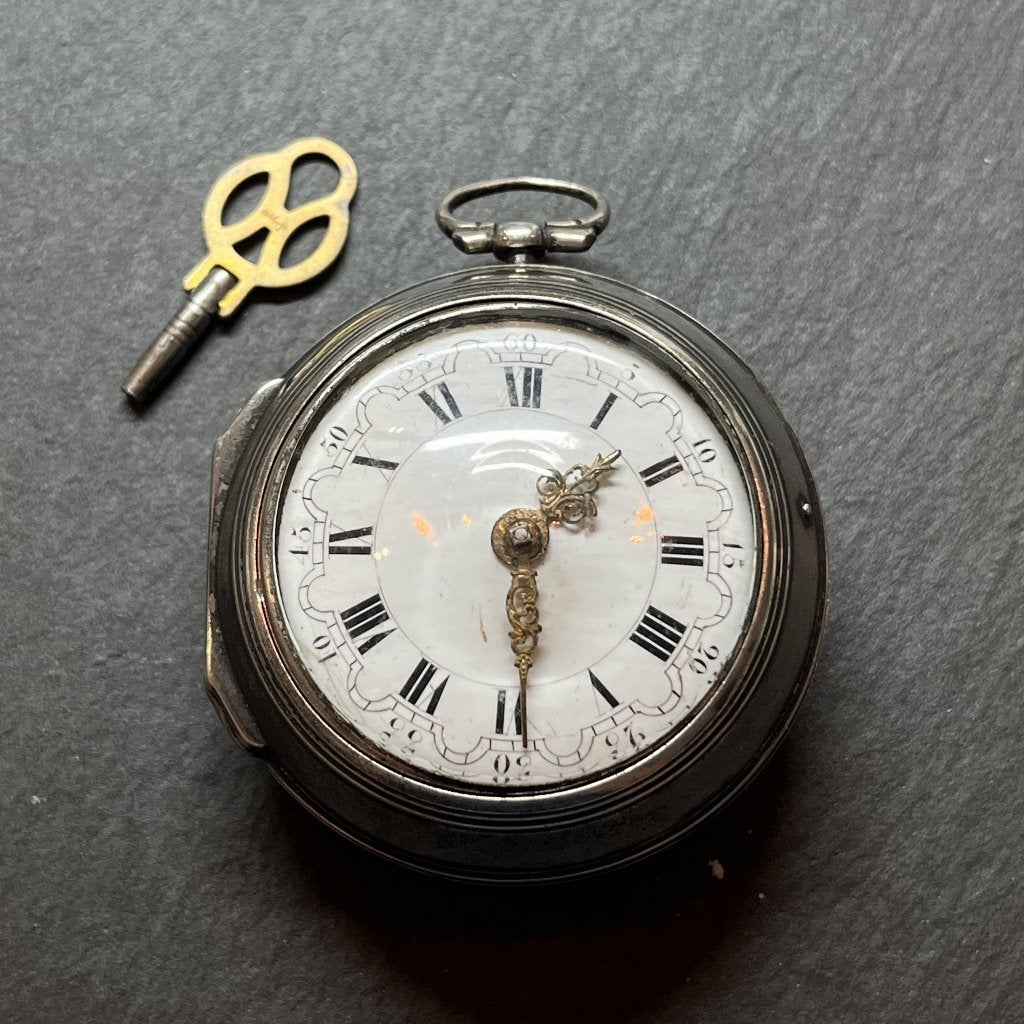 Engelse Spillegang Zakhorloge – Richard Reader Hull (1759), Ophalen of Verzenden
