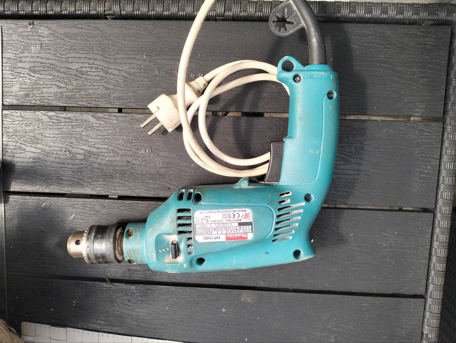 Makita HP1500 Klopboormachine 550W, Doe-het-zelf en Verbouw, Gereedschap | Boormachines, Gebruikt, Variabele snelheid, 400 tot 600 watt