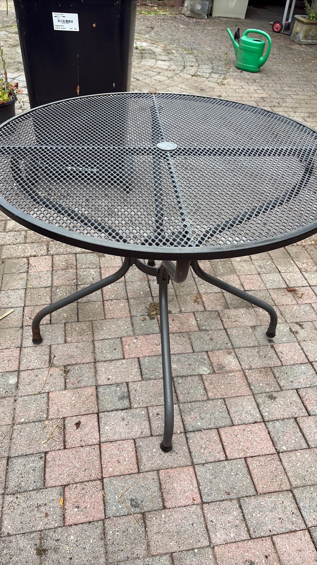 Tafel rond metaal 90 cm breed, Ophalen, Gebruikt, Rond, Metaal
