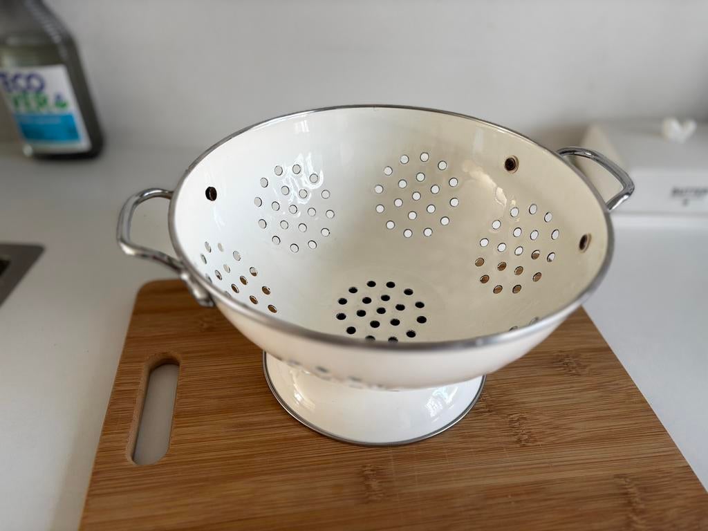 Retro Emaille Vergiet, Huis en Inrichting, Ophalen, Gebruikt