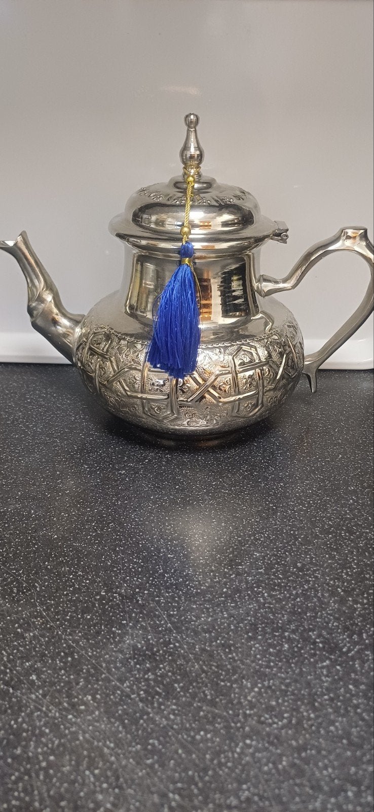 Zilver  kleuren theepot, Ophalen of Verzenden, Zilver