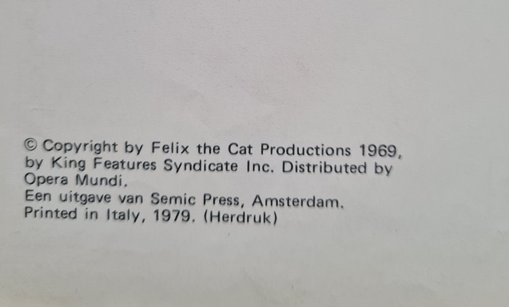 Felix de kat - Felix op vakantie, Eén stripboek, Ophalen of Verzenden