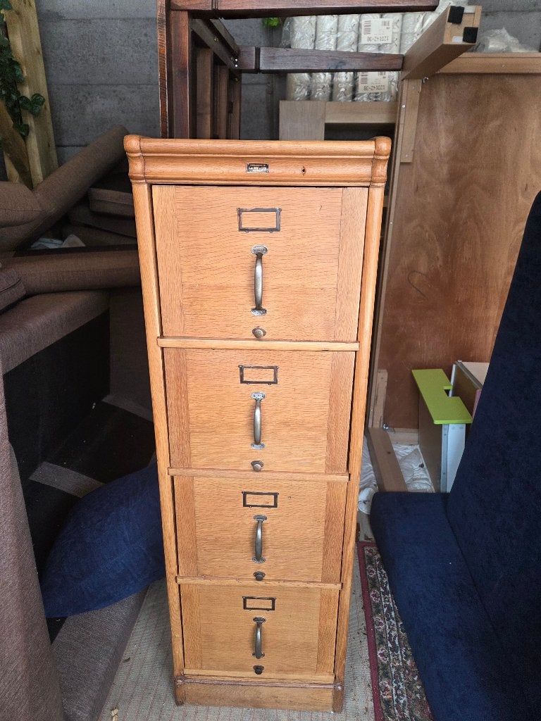 Archiefkast -  E.de Bont Rotterdam - 4x schuiflades, Minder dan 50 cm, Gebruikt, 100 tot 150 cm, Eikenhout