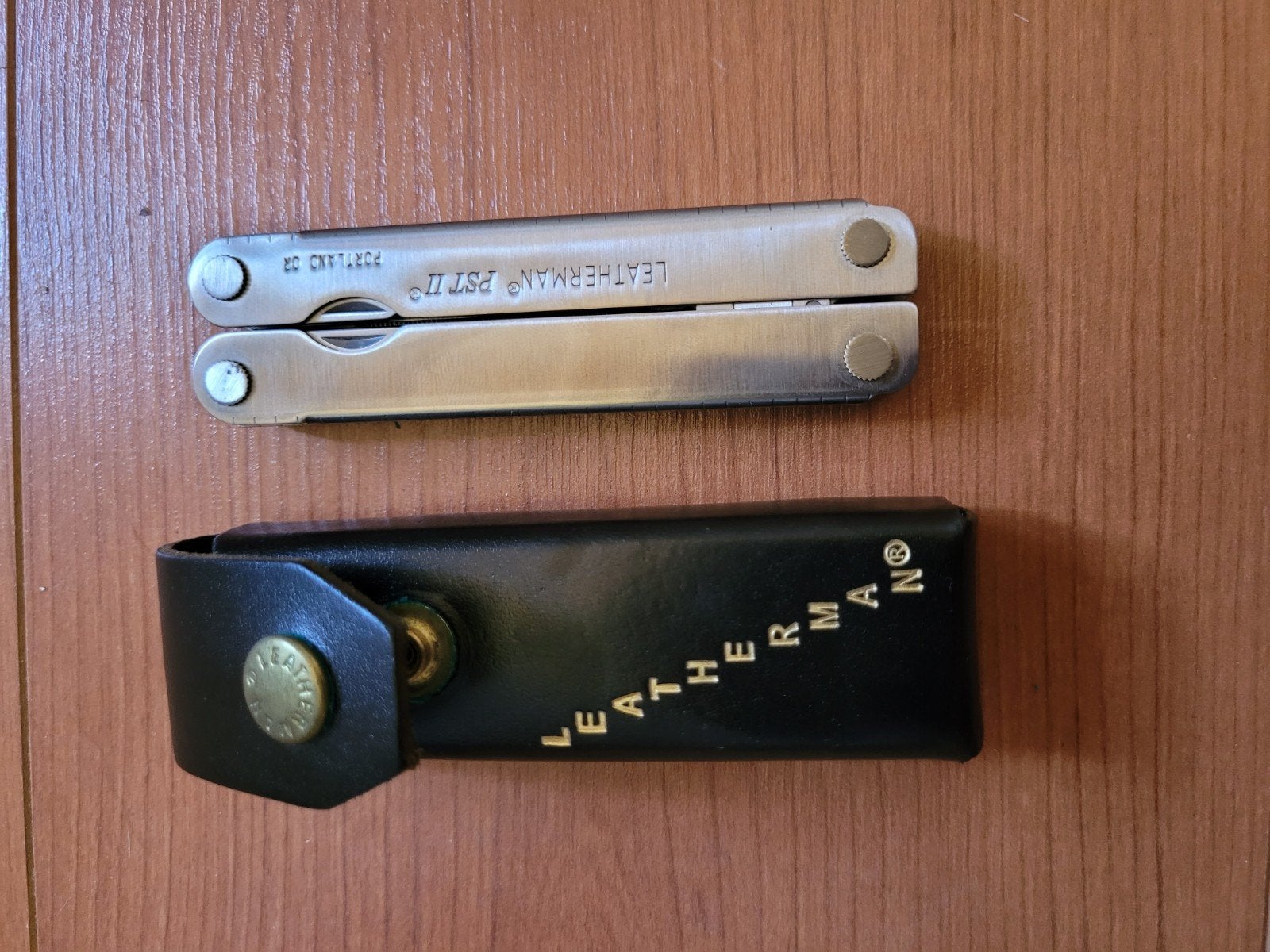 Leatherman PST II Multitool met Etui - Gebruikt, Ophalen of Verzenden, Zo goed als nieuw