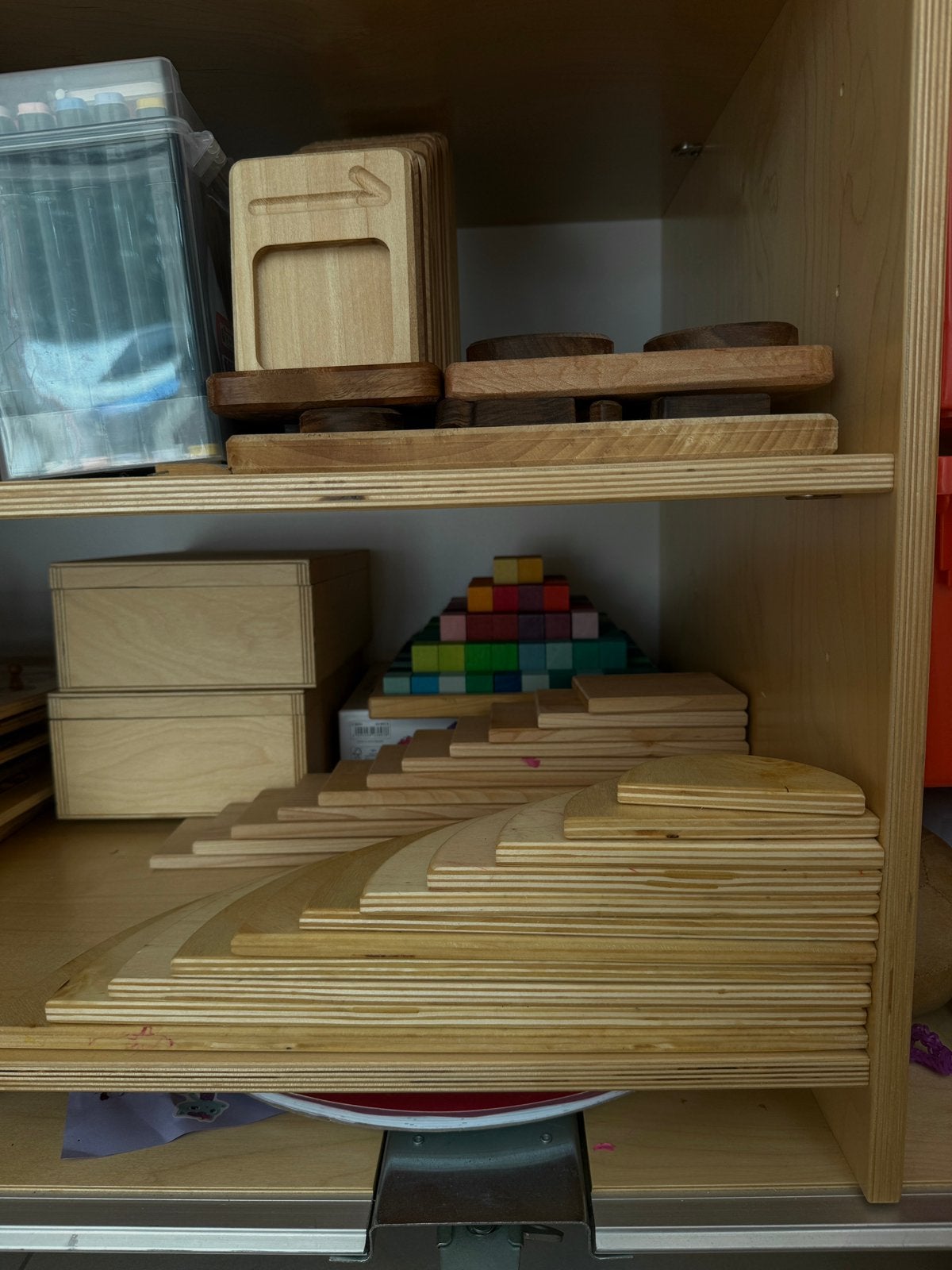 grimms bouwplaten naturel halve cirkel, Kinderen en Baby's, Speelgoed | Houten speelgoed, Ophalen of Verzenden, Zo goed als nieuw