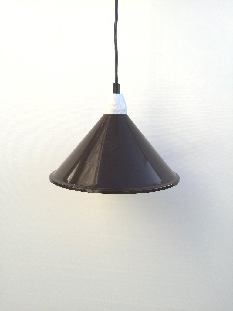 industriële hanglamp jaren ’80 vintage, Huis en Inrichting, Lampen | Hanglampen, Gebruikt, Ophalen of Verzenden, Metaal, Minder dan 50 cm