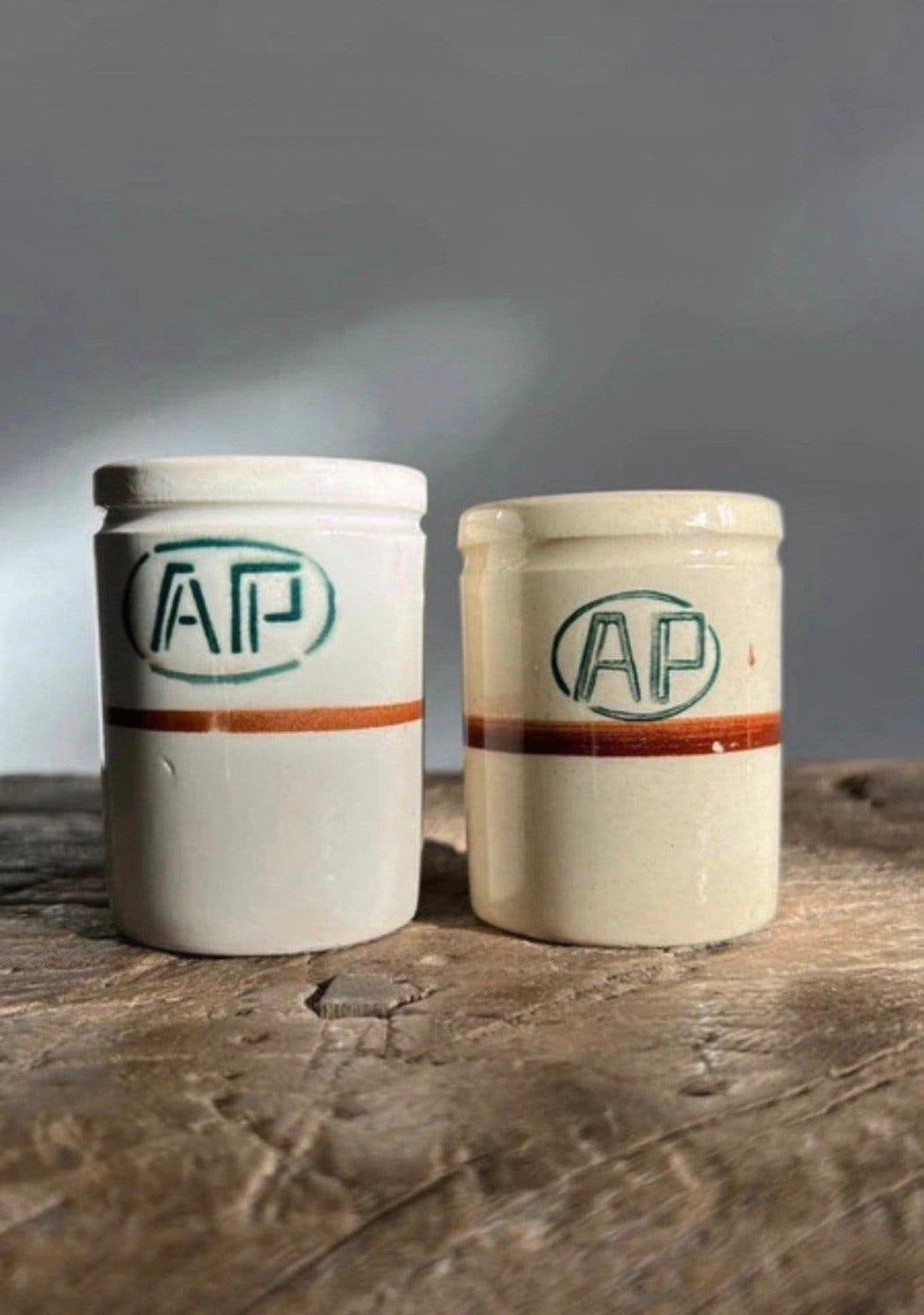 Twee Franse apothekers / zalf potten digoin / gien, Verzenden