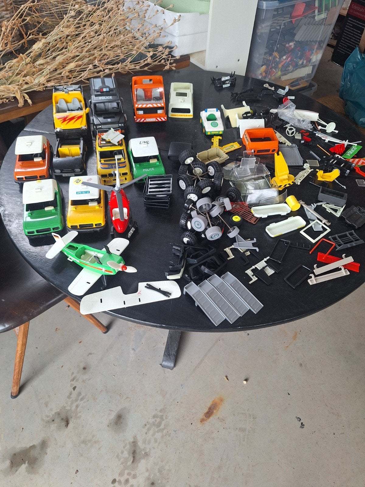 Grote partij Playmobil auto's, helikopter en vliegtuig, Kinderen en Baby's, Speelgoed | Playmobil, Ophalen of Verzenden, Gebruikt