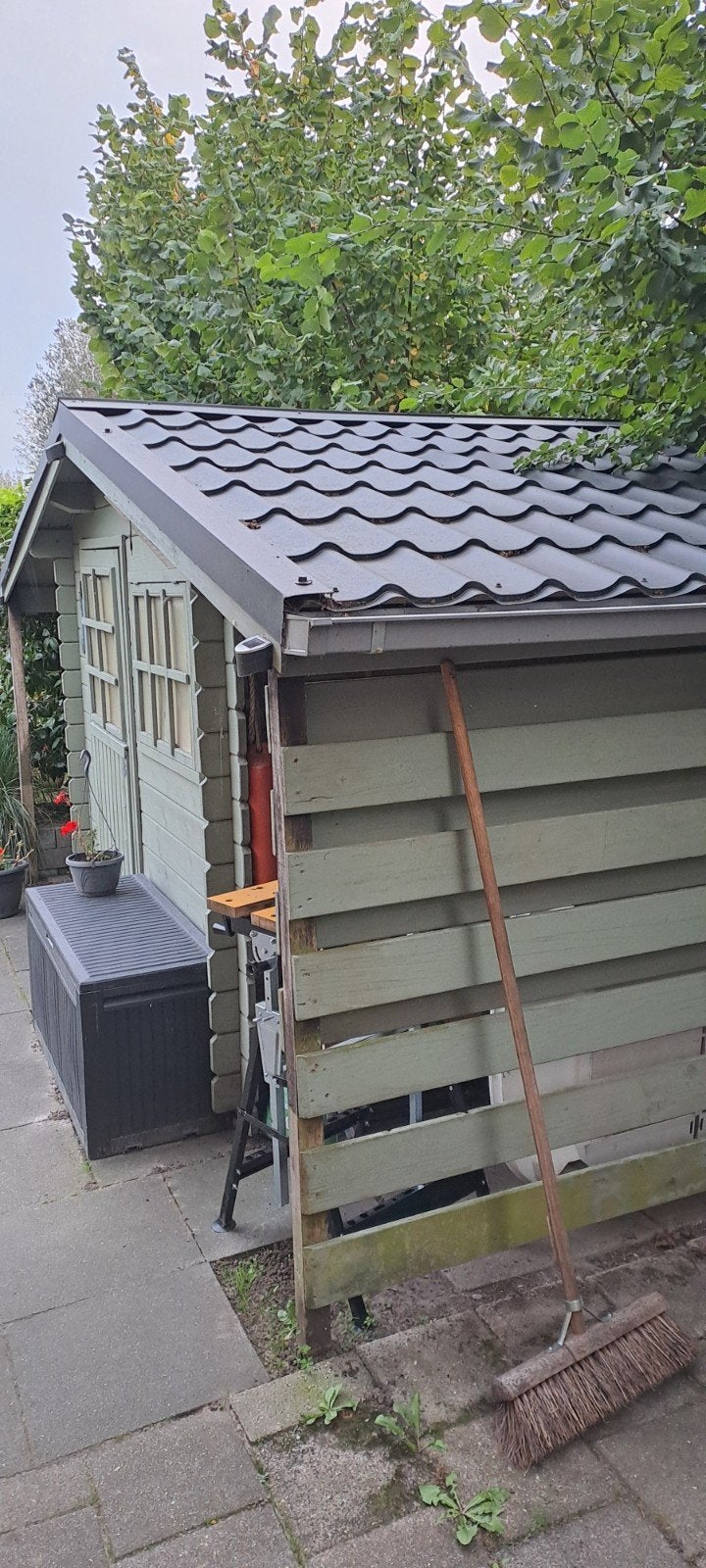 Houten blokhut - Gebruikt, Tuin en Terras, Ophalen, Tuinhuis, 250 tot 500 cm, 1 raam